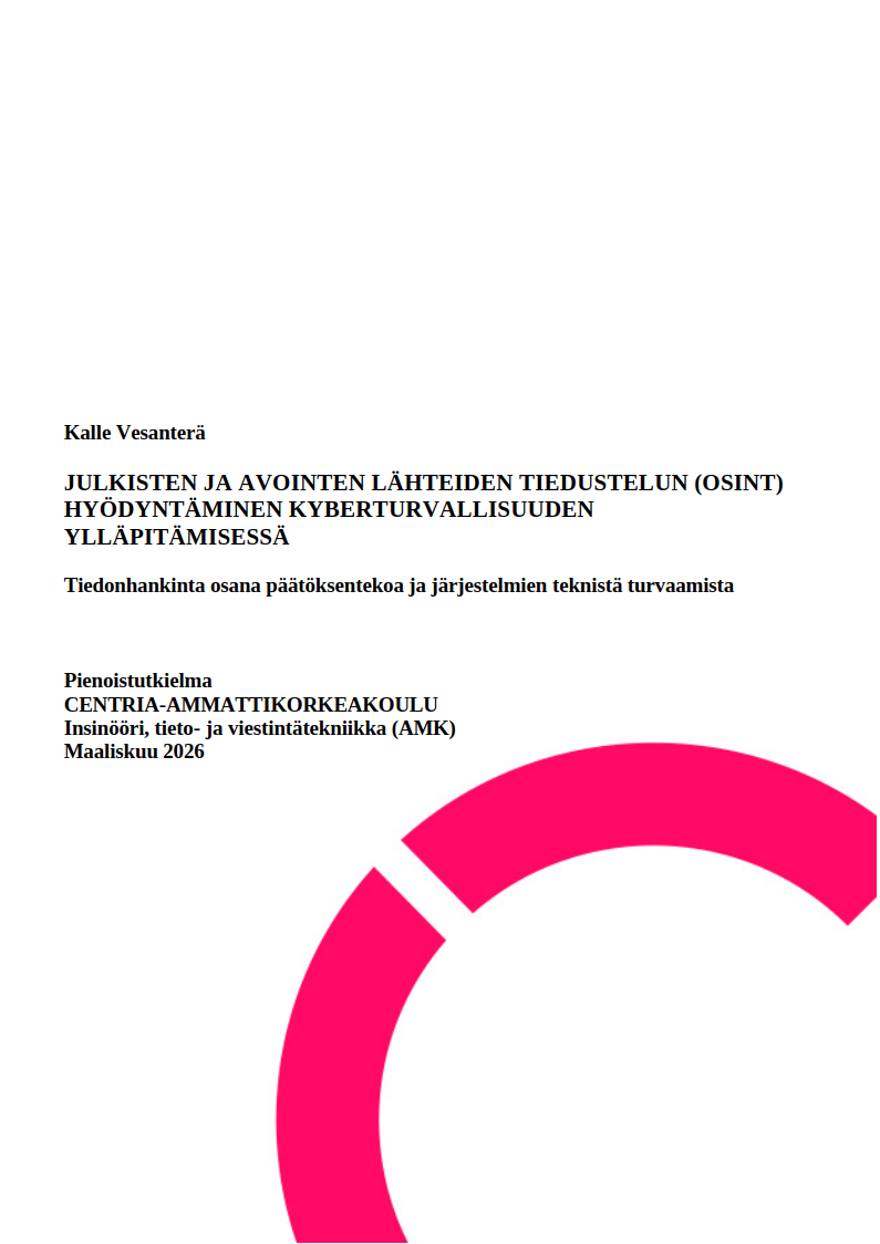 Cover of the finished short-study